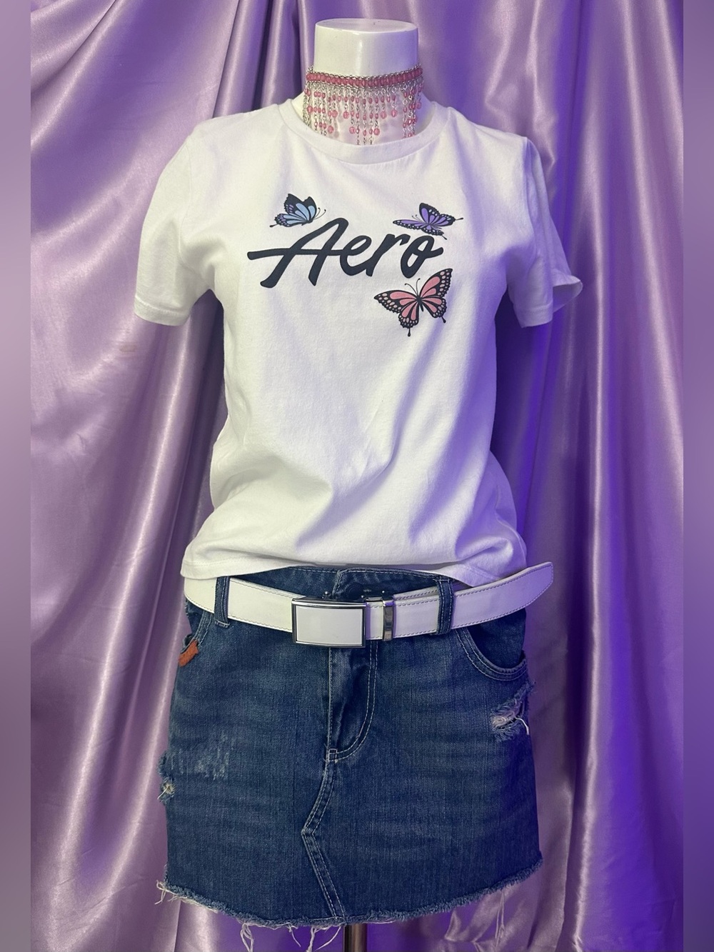Y2K Aeropostale Graphic Baby Tee Mallcore Soft Gurl M